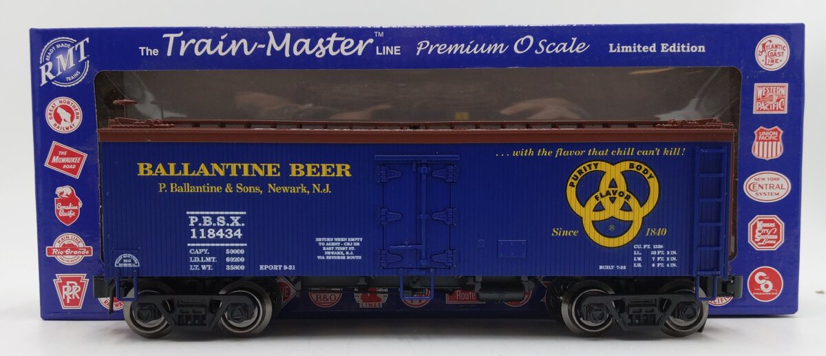 RMT 86194 O Gauge Ballantine Beer Woodside Reefer #118434 EX/Box