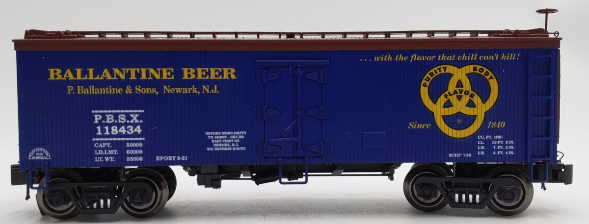 RMT 86194 O Gauge Ballantine Beer Woodside Reefer #118434 EX/Box