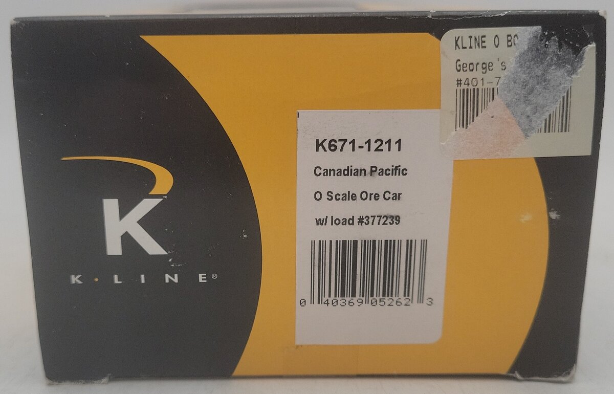 K-Line K671-1211 O Canadian Pacific Ore Car #377239 EX/Box