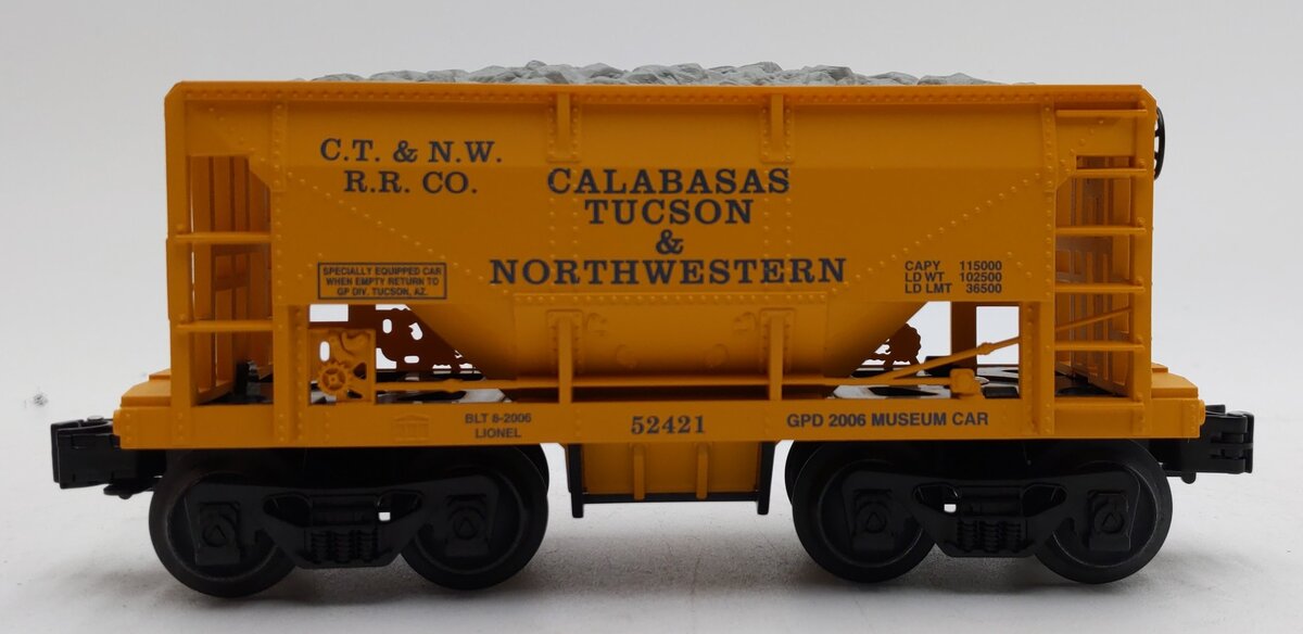 Lionel 6-52421 O Calabasas Tucson & Northwestern Hopper Car EX/Box
