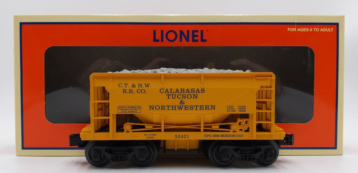 Lionel 6-52421 O Calabasas Tucson & Northwestern Hopper Car EX/Box