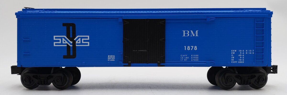Lionel 6-81015 O Gauge B&M Wood-Sided Reefer #1878 EX/Box