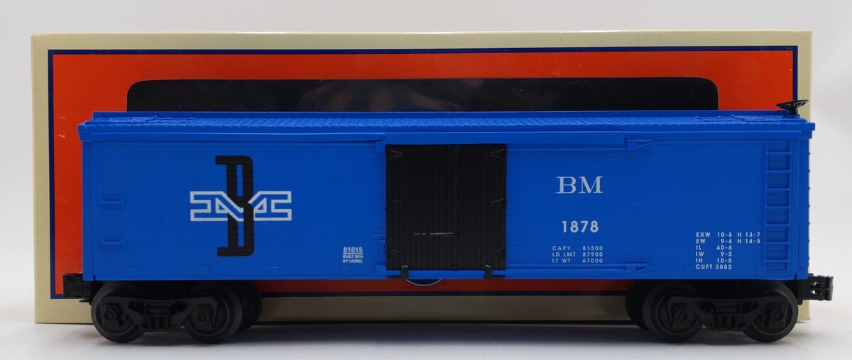 Lionel 6-81015 O Gauge B&M Wood-Sided Reefer #1878 EX/Box