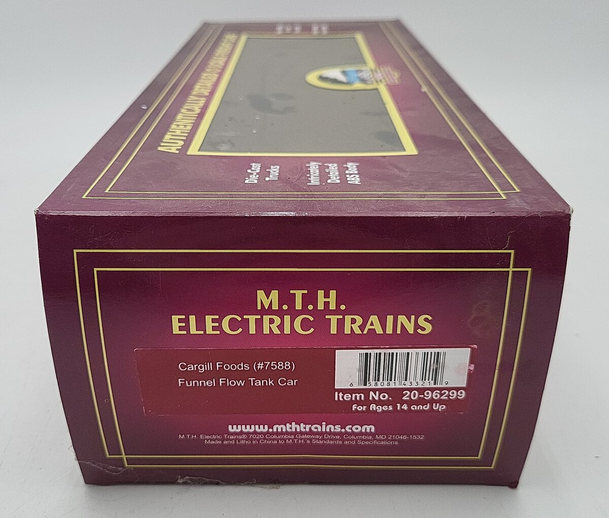 MTH 20-96299 O Gauge Cargill Vegetable Oils Tank Car #7588 LN/Box