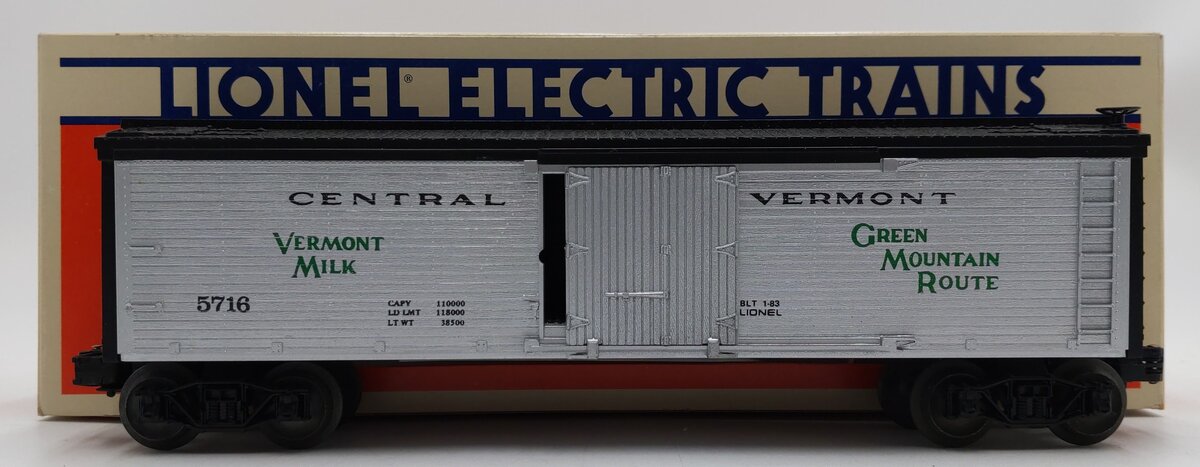 Lionel 6-5716 O Gauge Central Vermont Woodside Reefer #5716 EX/Box