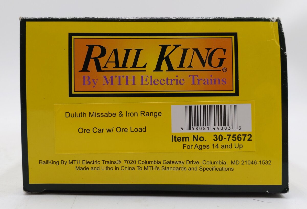 MTH 30-75672 O Gauge Duluth Missabe & Iron Range Ore Car W/Ore Load #70016 EX/Box