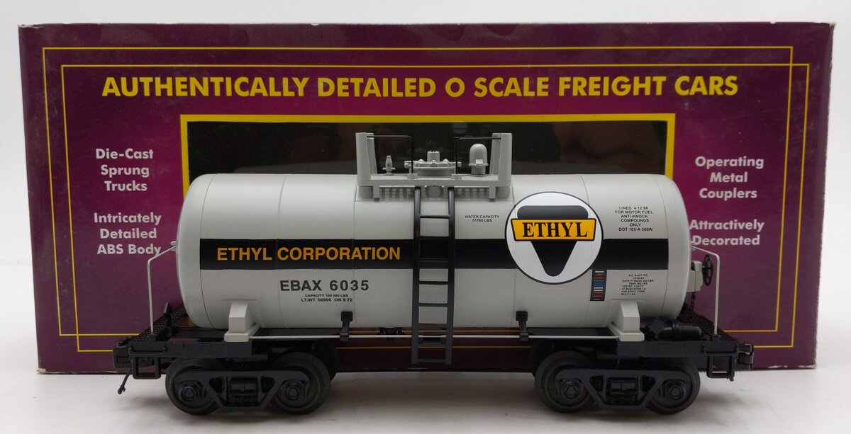 MTH 20-96191 O Ethyl 8000 Gallon Tank Car #6035 LN/Box