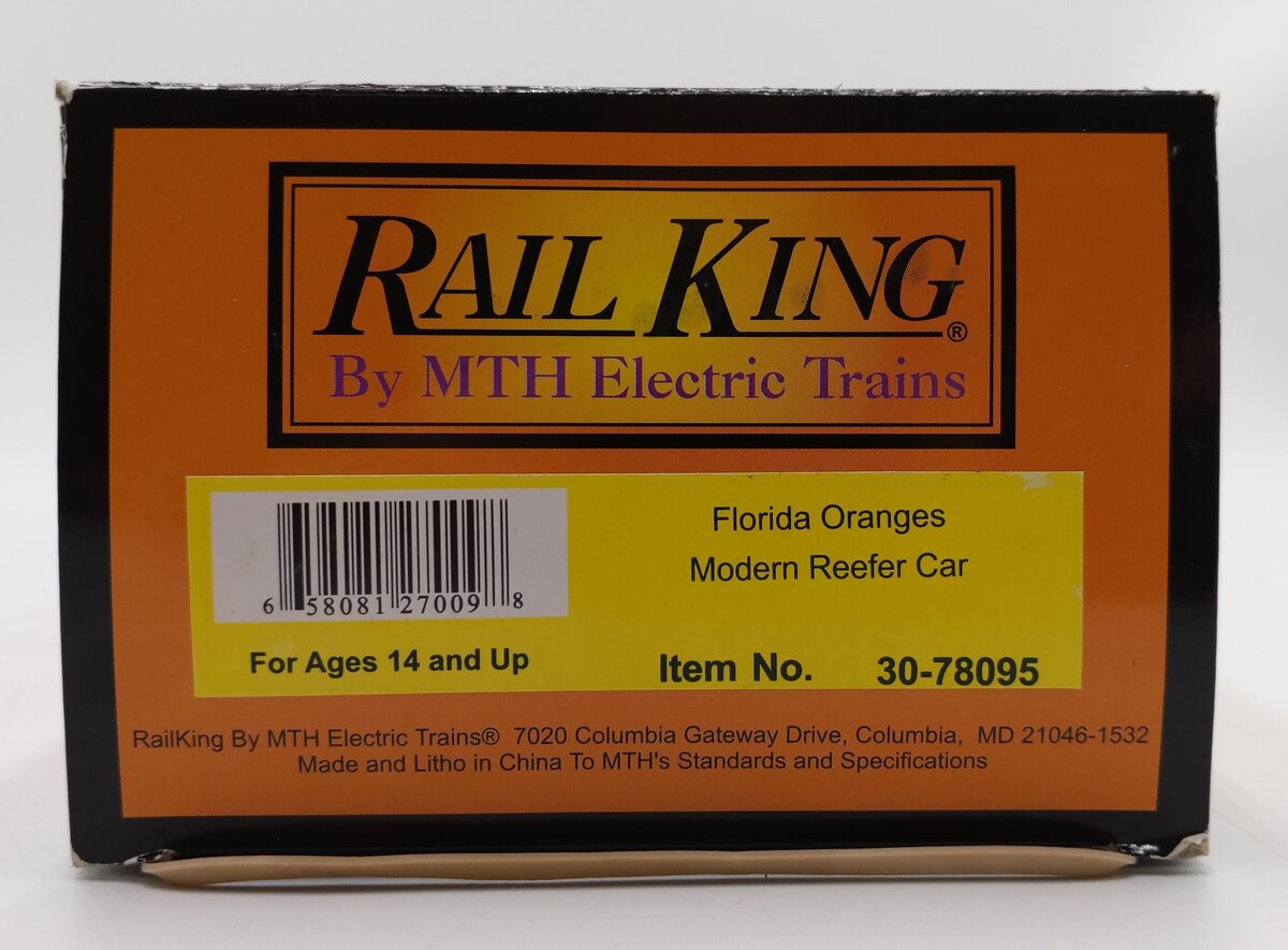 MTH 30-78095 O Florida Oranges Modern Reefer Car #507 EX/Box