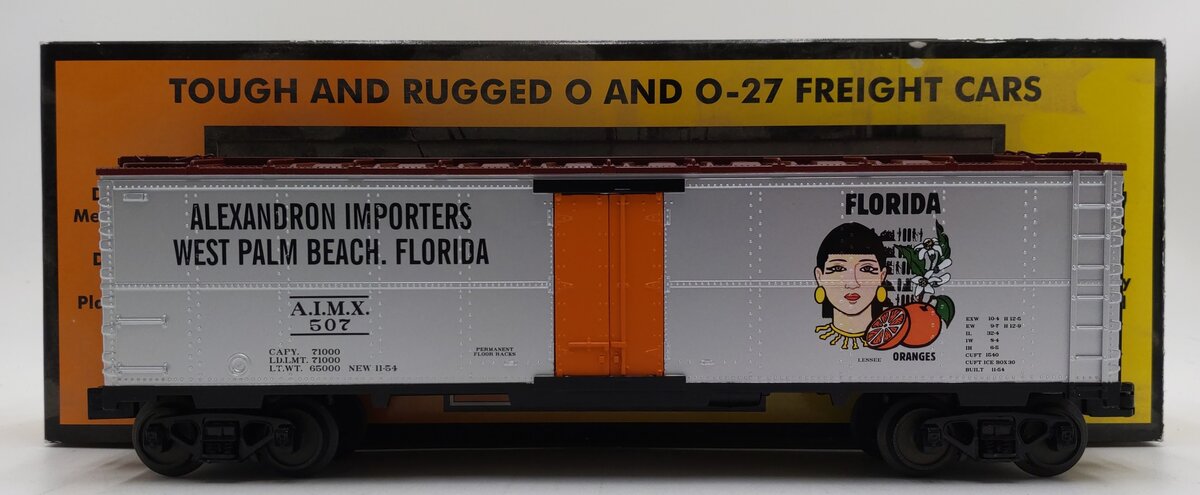 MTH 30-78095 O Florida Oranges Modern Reefer Car #507 EX/Box