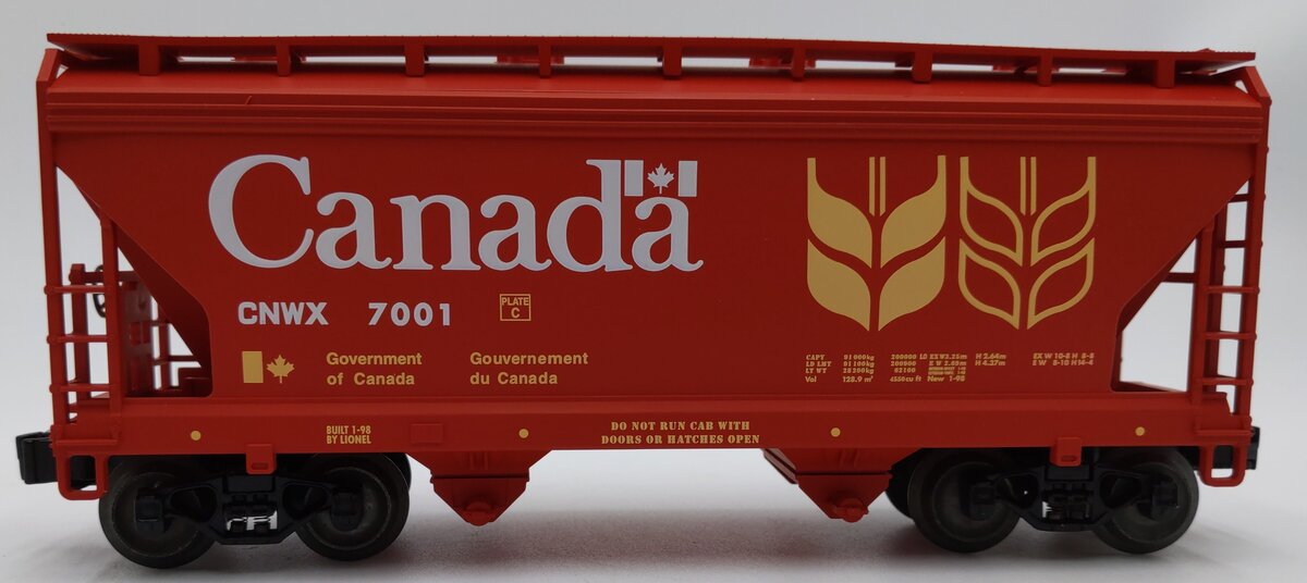 Lionel 6-17012 O Government du Canada ACF 2-Bay Covered Hopper #7001 LN/Box