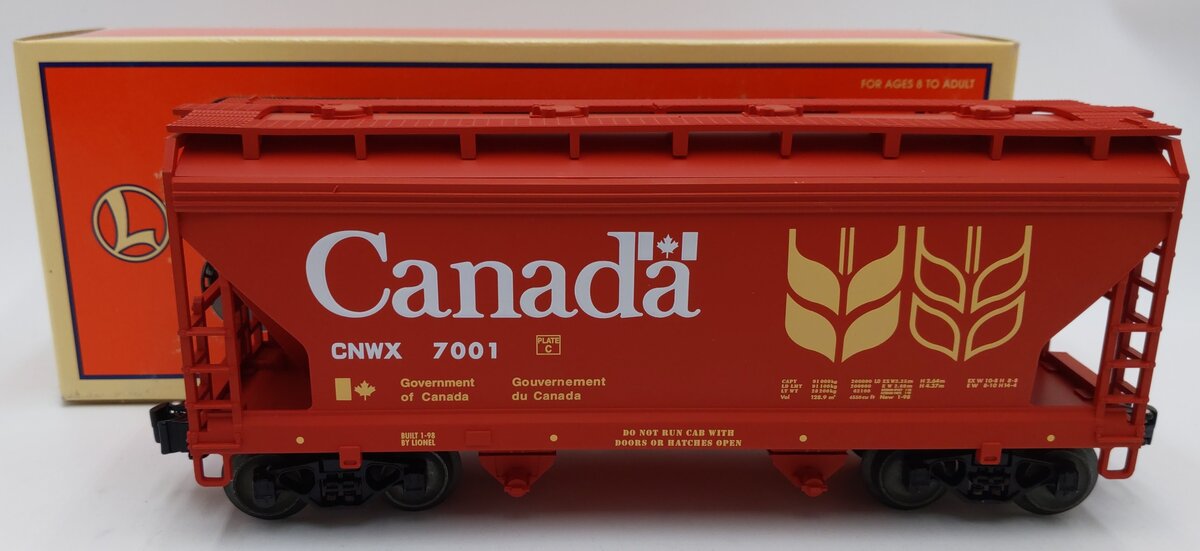 Lionel 6-17012 O Government du Canada ACF 2-Bay Covered Hopper #7001 LN/Box