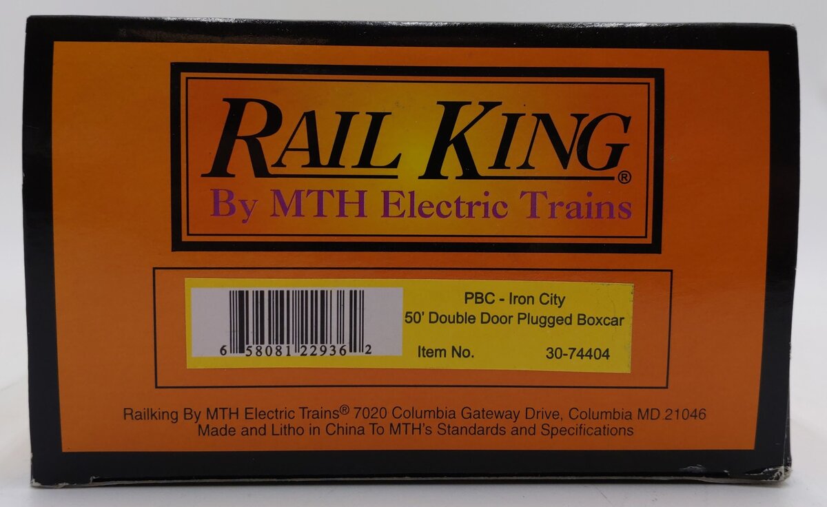 MTH 30-74404 O Gauge Pittsburgh Brewing Co. Iron City Boxcar VG/Box