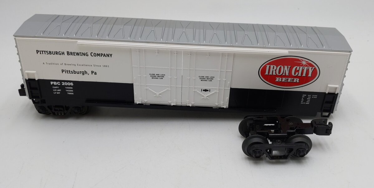 MTH 30-74404 O Gauge Pittsburgh Brewing Co. Iron City Boxcar VG/Box