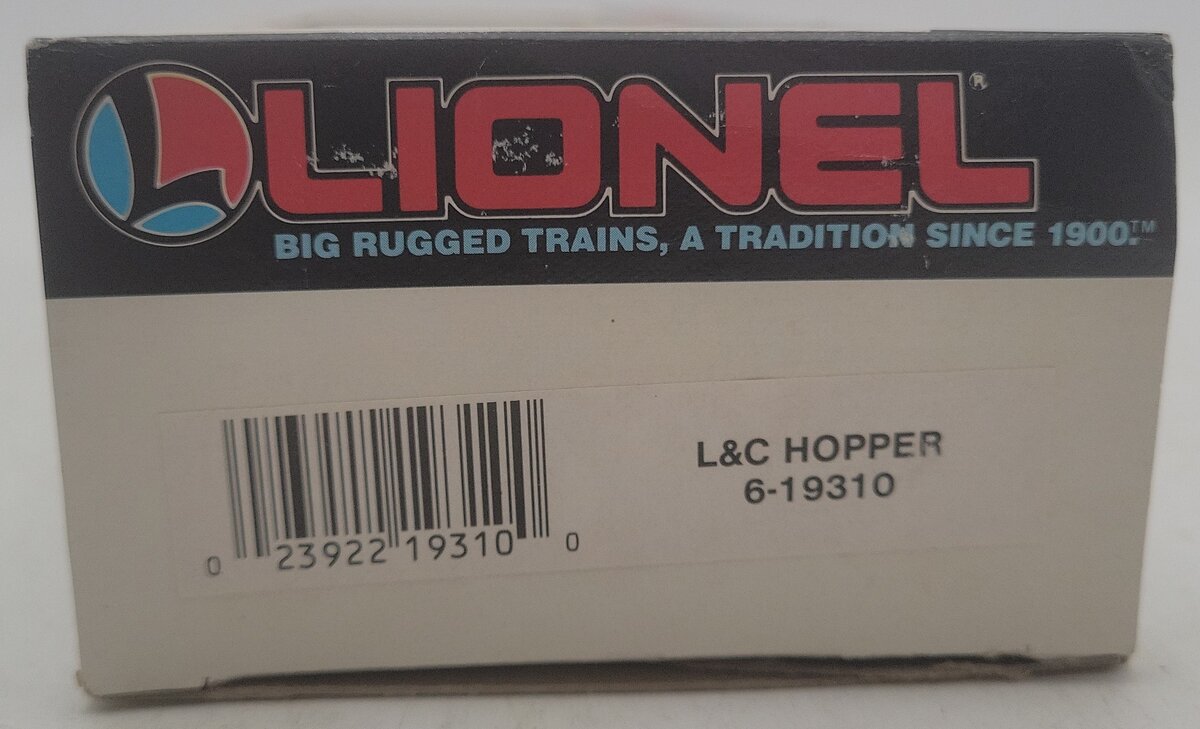 Lionel 6-19310 O Gauge Lancaster and Chester 4-Bay Hopper w/Coal Load EX/Box