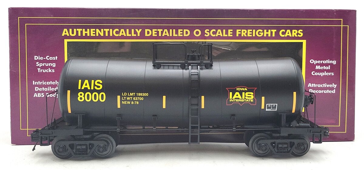 MTH 20-96264 O Iowa interstate Funnel Flow Tank Car #8000 LN/Box