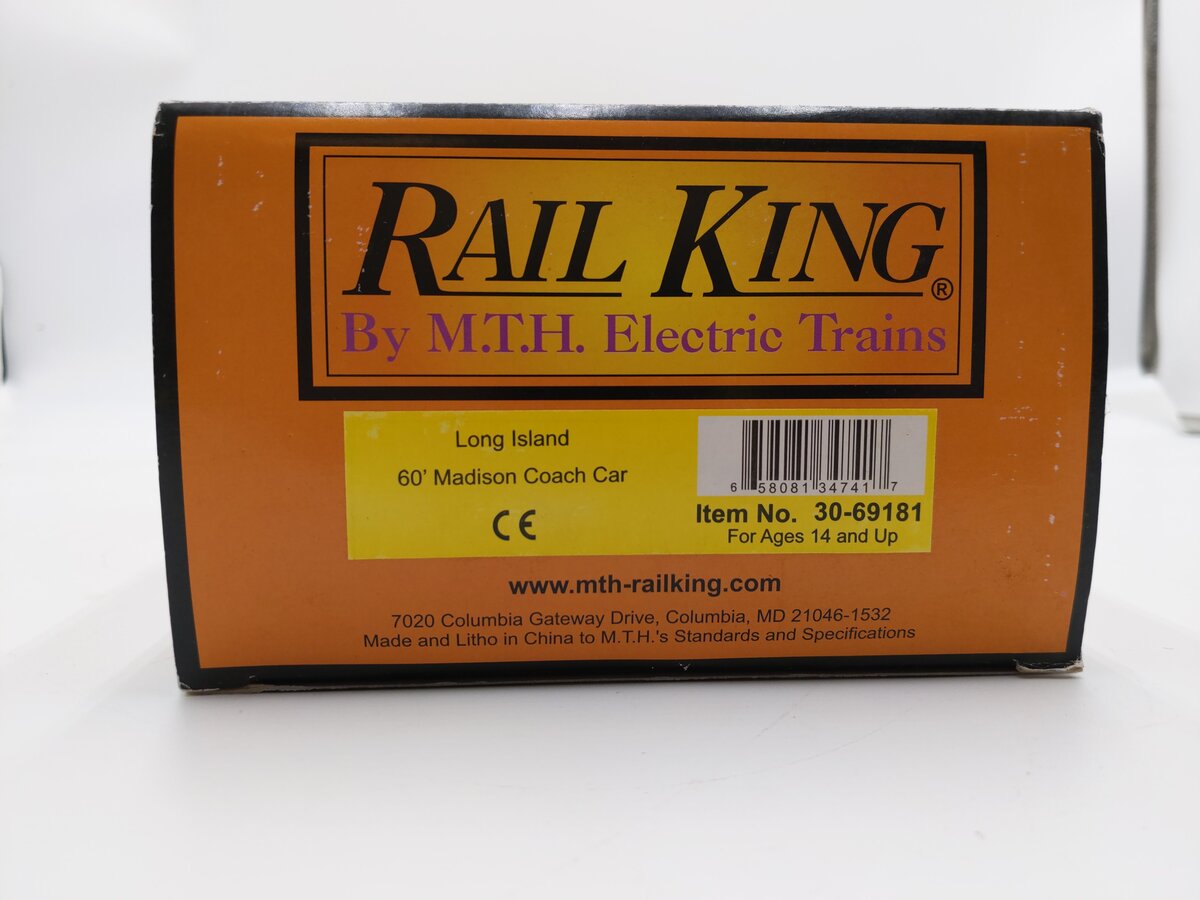 MTH 30-69181 O-27 Long Island Railroad 60' Madison Coach LN/Box