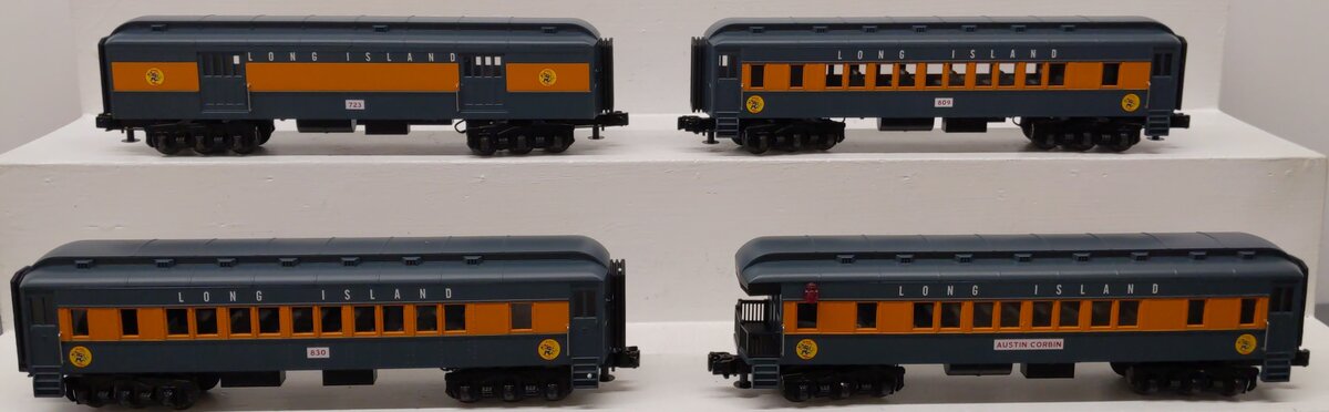 MTH 33-6261 O Long Island Rugged Rails Madison Passenger Car Set (Set of 4) LN/Box