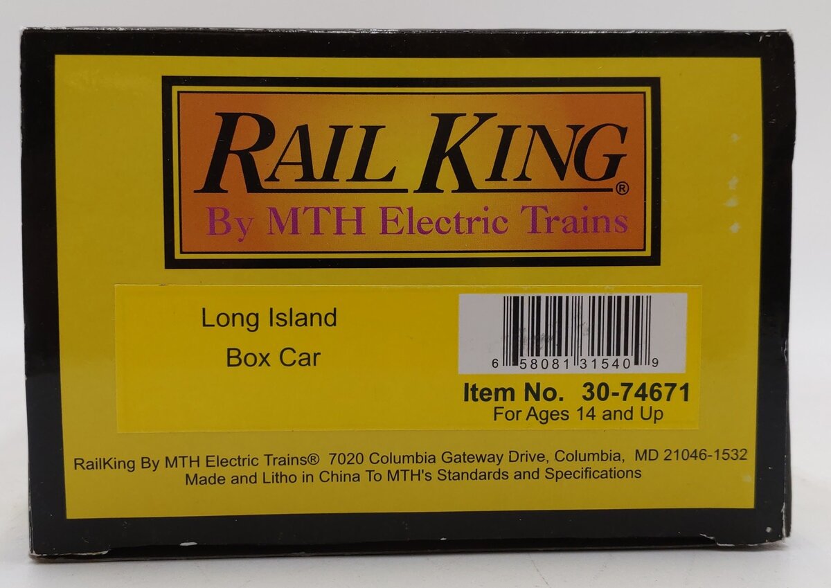 MTH 30-74671 O Gauge Long Island Rail Road Boxcar #W64 LN/Box