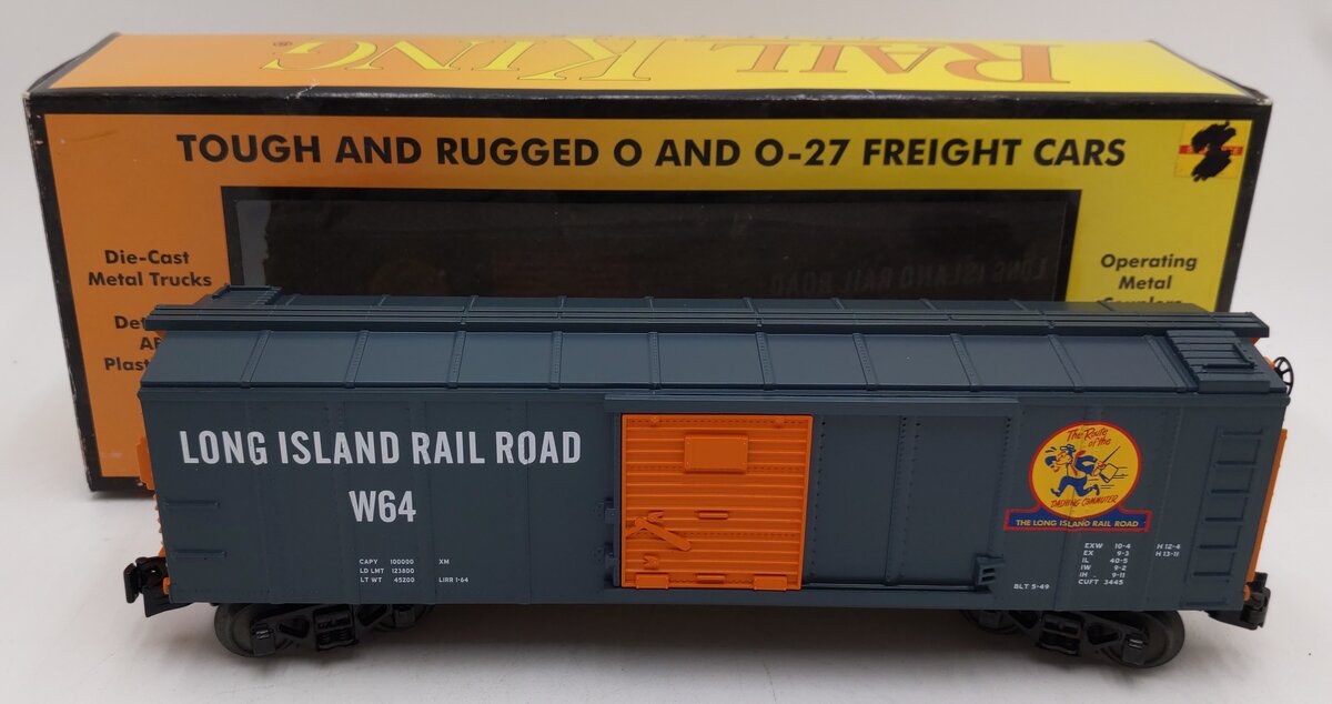 MTH 30-74671 O Gauge Long Island Rail Road Boxcar #W64 LN/Box