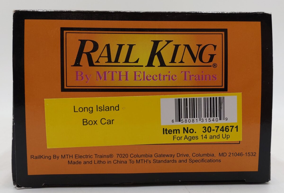 MTH 30-74671 O Gauge Long Island Rail Road Boxcar #W64 LN/Box