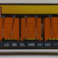 MTH 30-76473 O Long Island Flat Car with Bulkheads & LCL Containers #491985 LN/Box
