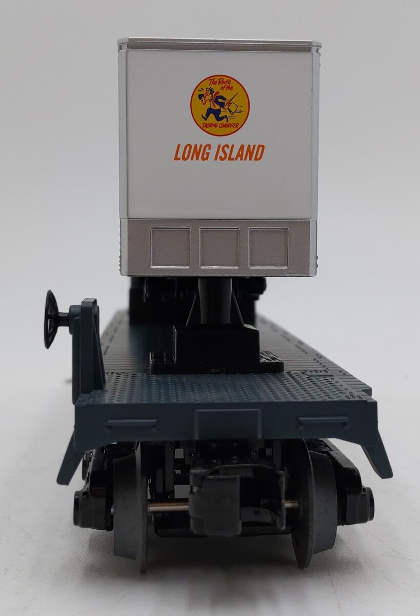 MTH 30-76656 O Gauge Long Island RailKing Flat Car with 40' Trailer LN/Box
