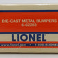 Lionel 6-62283 O and 0-27 Scale Diecast Metal Illuminated Bumpers (Box of 2) EX/Box