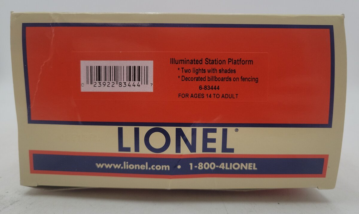 Lionel 6-83444 O Gauge Illuminated Station Platform EX/Box