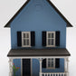 MTH 30-90065 O Gauge 2-Story Blue Row House w/Porch & Dark Blue Shutters EX
