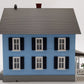 MTH 30-90065 O Gauge 2-Story Blue Row House w/Porch & Dark Blue Shutters EX