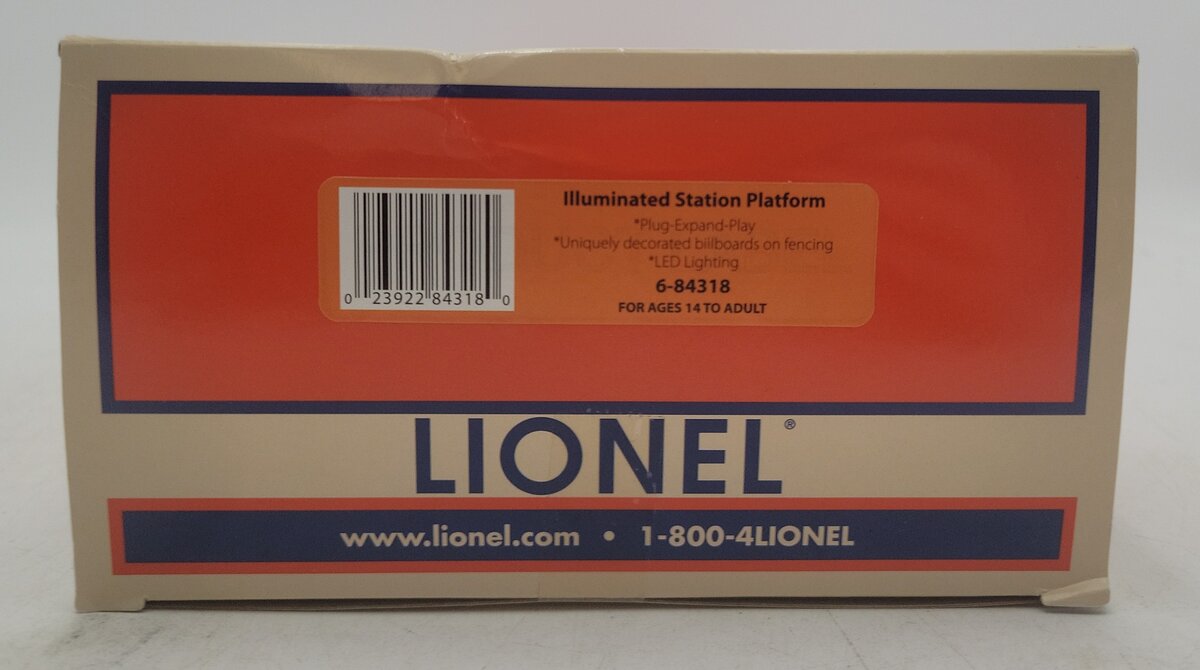 Lionel 6-84318 O Illuminated Station Platform EX/Box