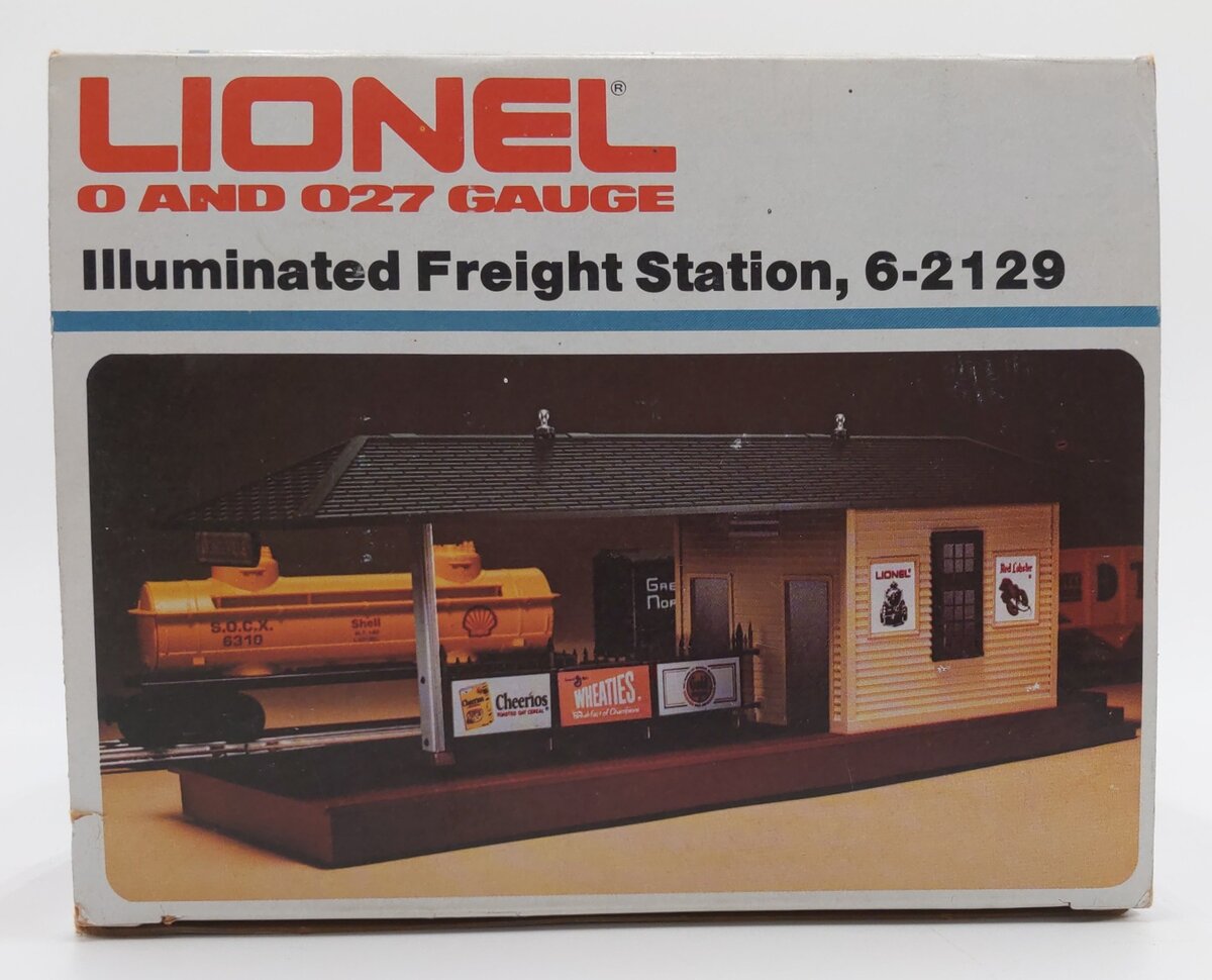 Lionel 6-2129 O Gauge Illuminated Freight Station EX/Box