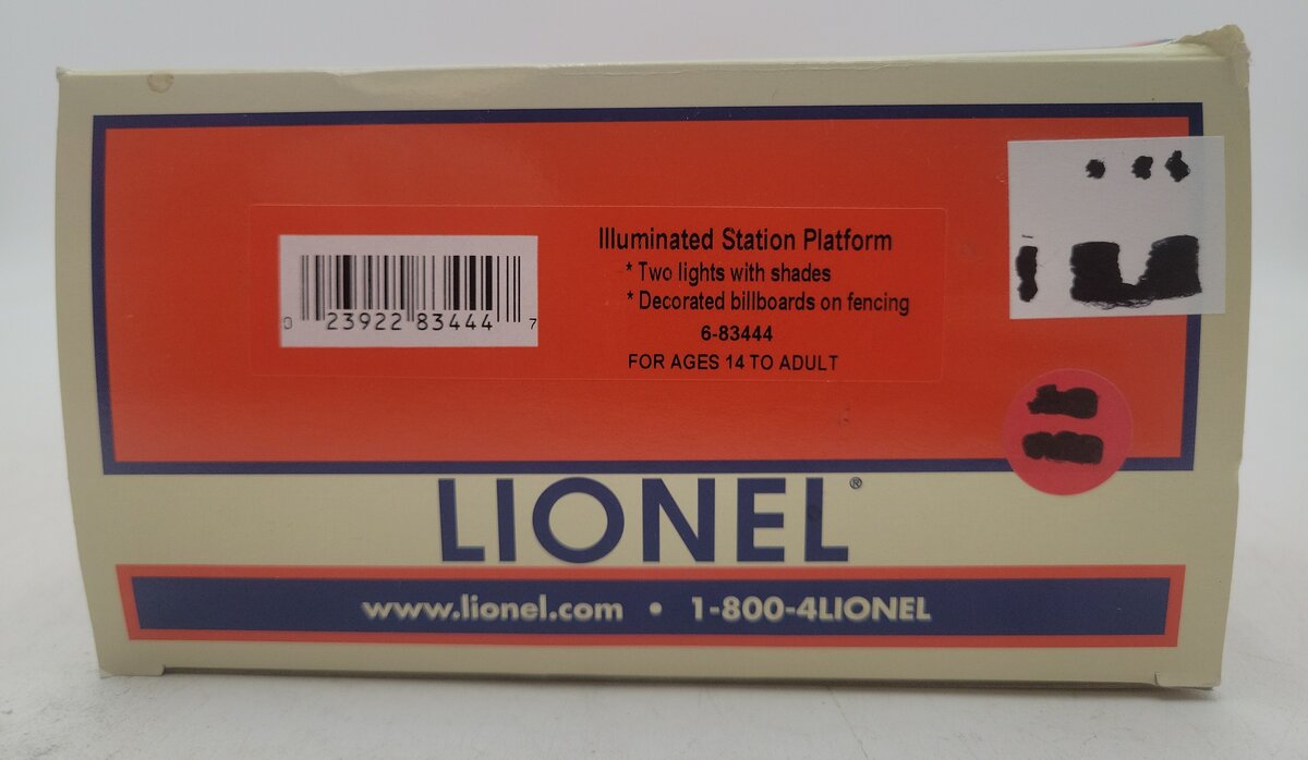 Lionel 6-83444 O Gauge Illuminated Station Platform EX/Box