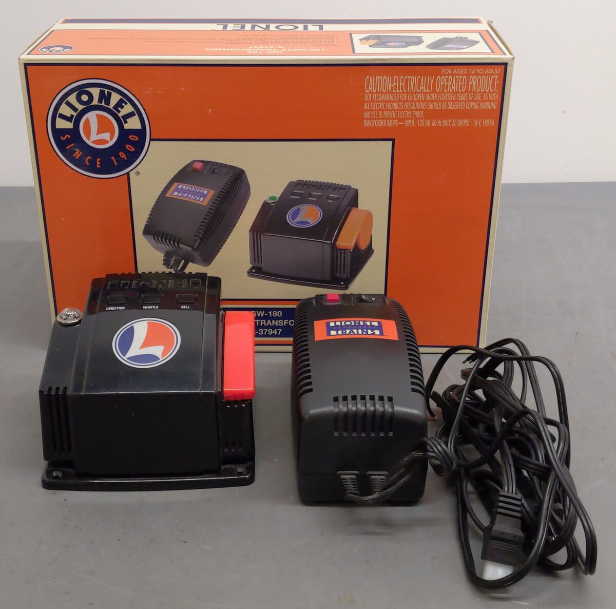 Lionel 6-37947 O Gauge GW-180 180 Watt Transformer EX/Box