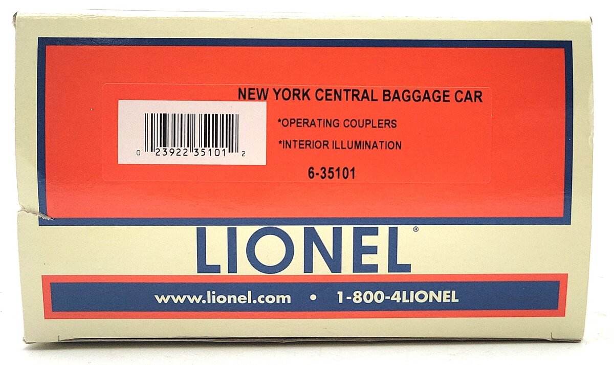Lionel 6-35101 New York Central Baggage Car #5028 LN/Box