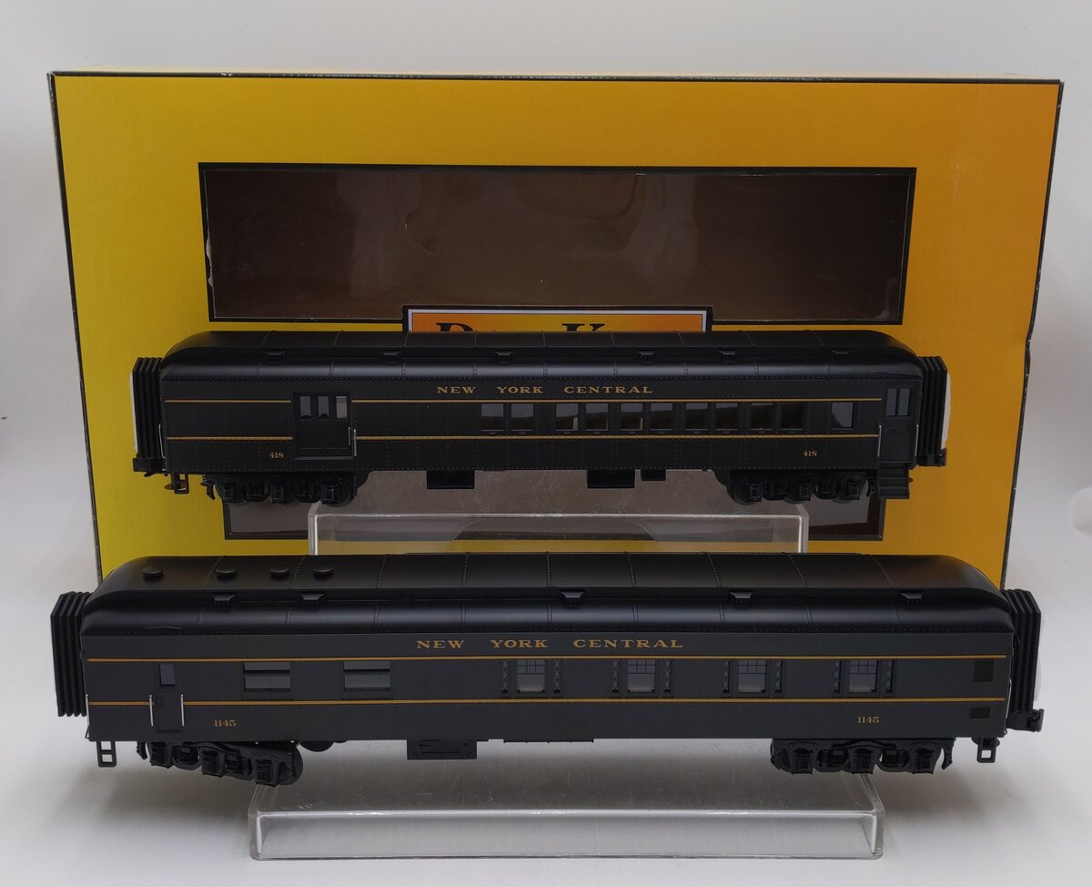 MTH 30-69156 O New York Central RailKing 60' Madison Combo/Diner (Set of 2) LN/Box