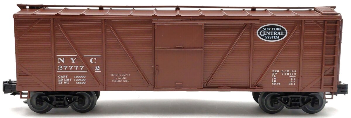Crown OB-108 O Gauge New York Central Outside Braced Boxcar #277772 LN/Box