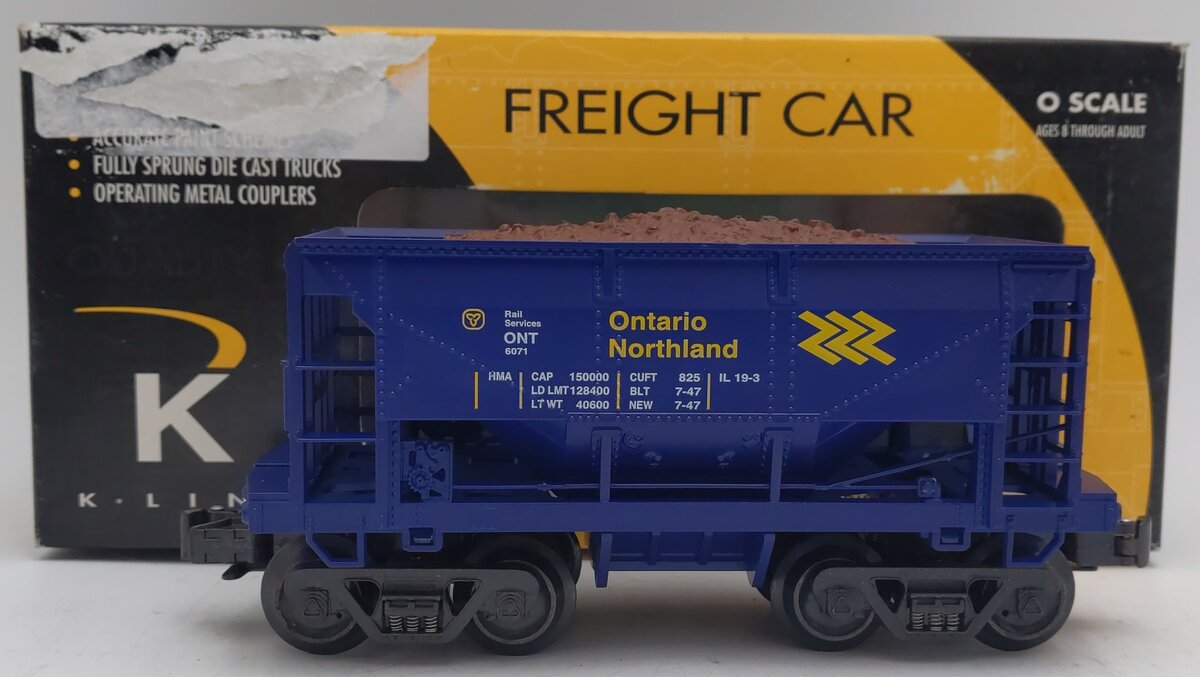 K-Line K671-4021 O Ontario Northland Ore Car EX/Box