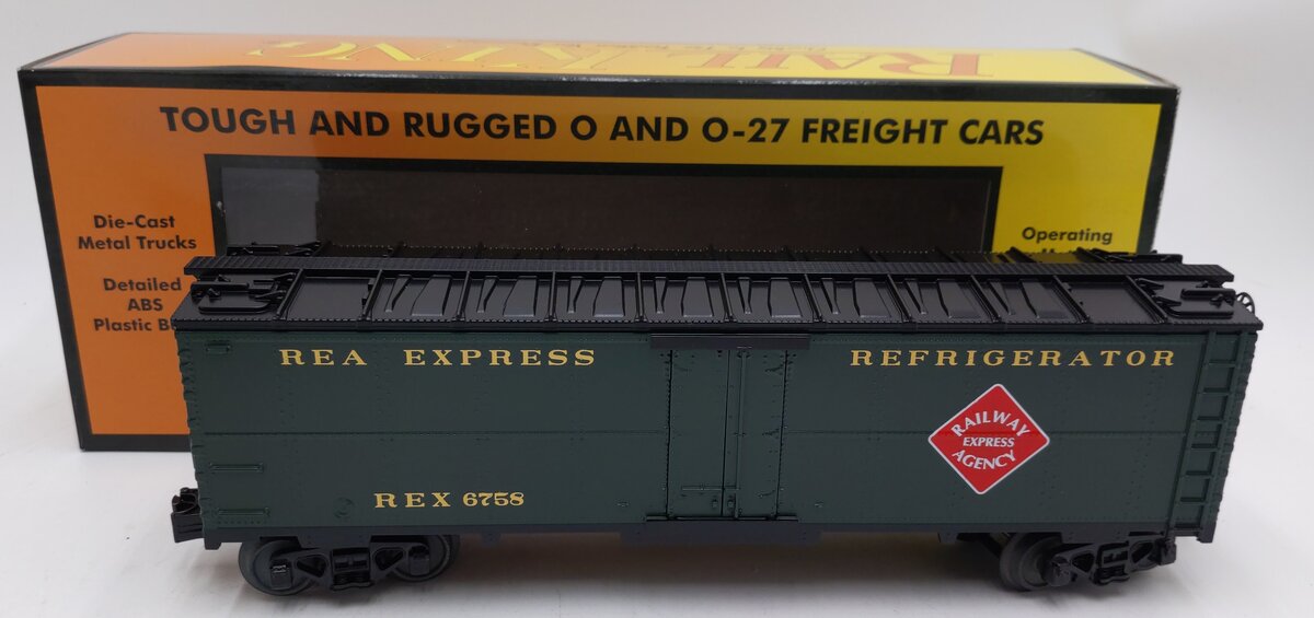 MTH 30-78214 O Railway Express Agency RailKing Modern Reefer Car #6758 LN/Box