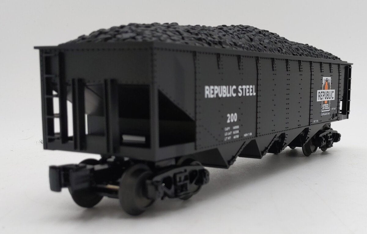 MTH 30-75388 O Republic Steel 4-Bay Hopper Car LN/Box