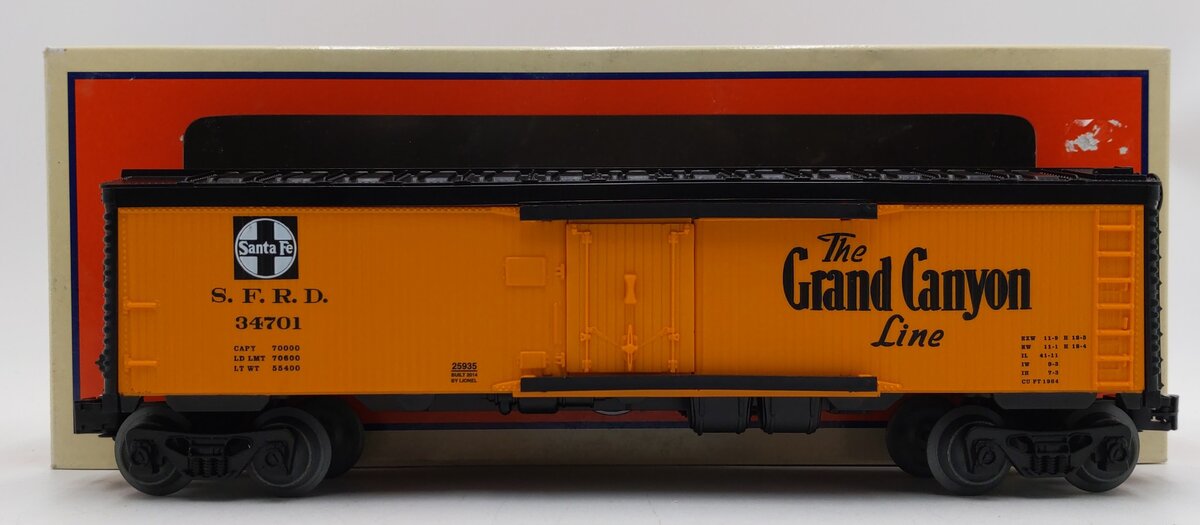 Lionel 6-25935 O Atchison, Topeka & Santa Fe Wood Sided Reefer #34701 EX/Box