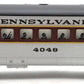 Lionel 6-35168 O Gauge Pennsylvania Add-On Coach Car #4048 LN/Box