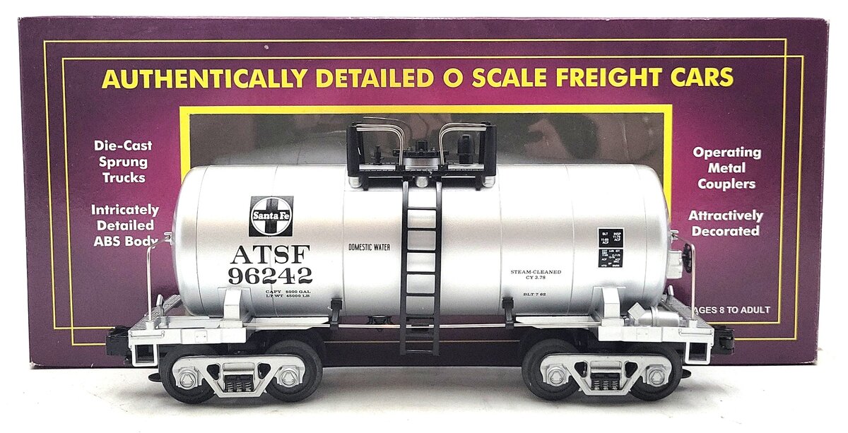 MTH 20-96022 O Gauge Santa Fe 8000 Gallon Tank Car #96242 EX/Box