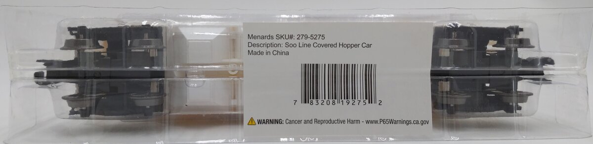 Menards 279-5275 Soo Line Covered Hopper Car #6620 MT/Box