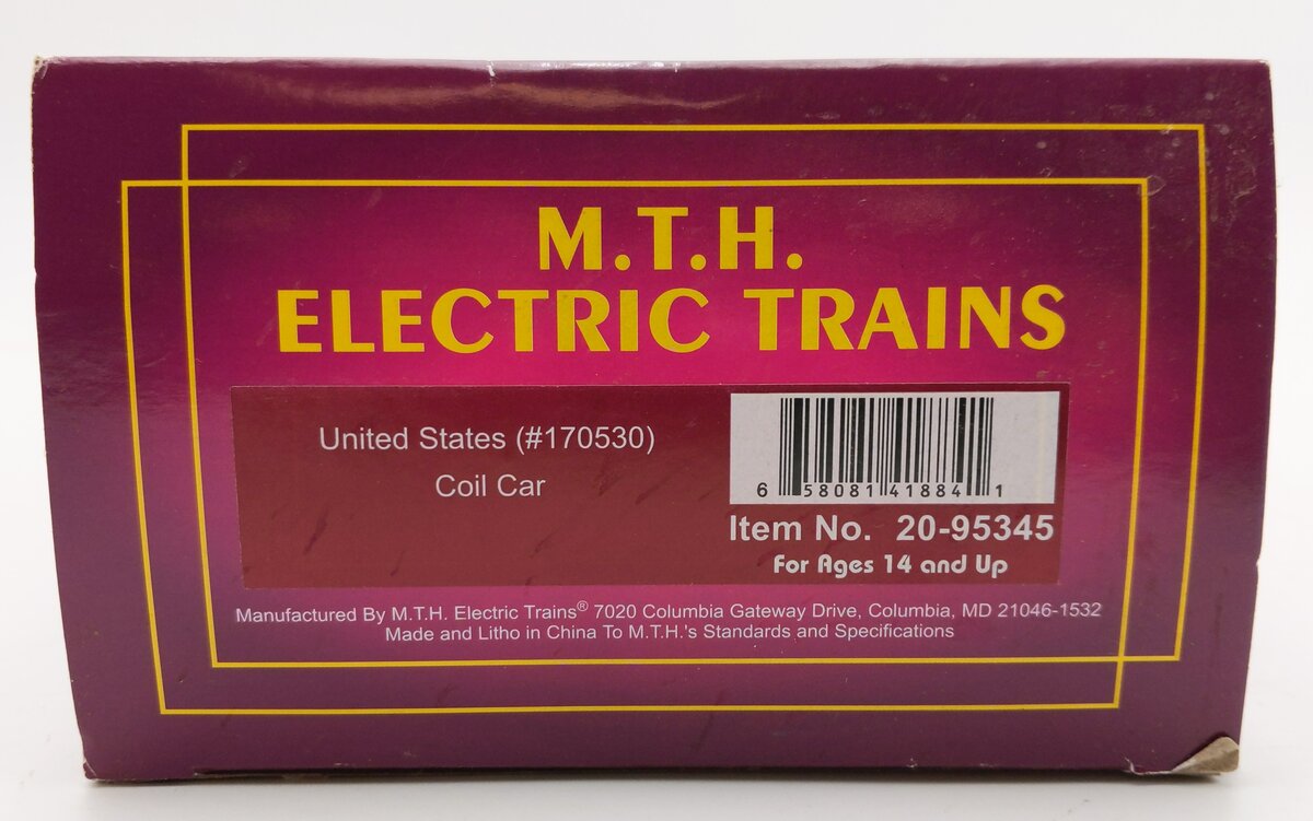 MTH 20-95345 O Scale United States Steel Coil Car #170530