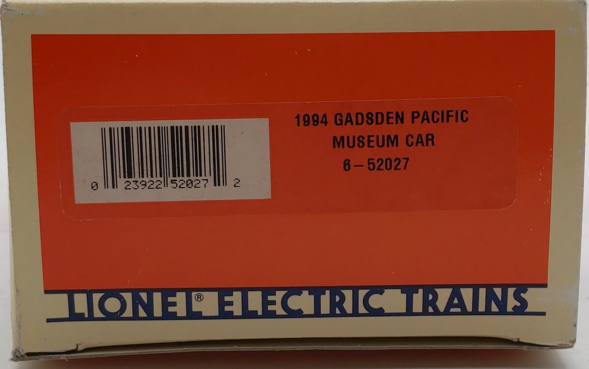 Lionel 6-52027 O Gauge 1994 Gadsden Pacific Museum Ore Car #52027 LN/Box