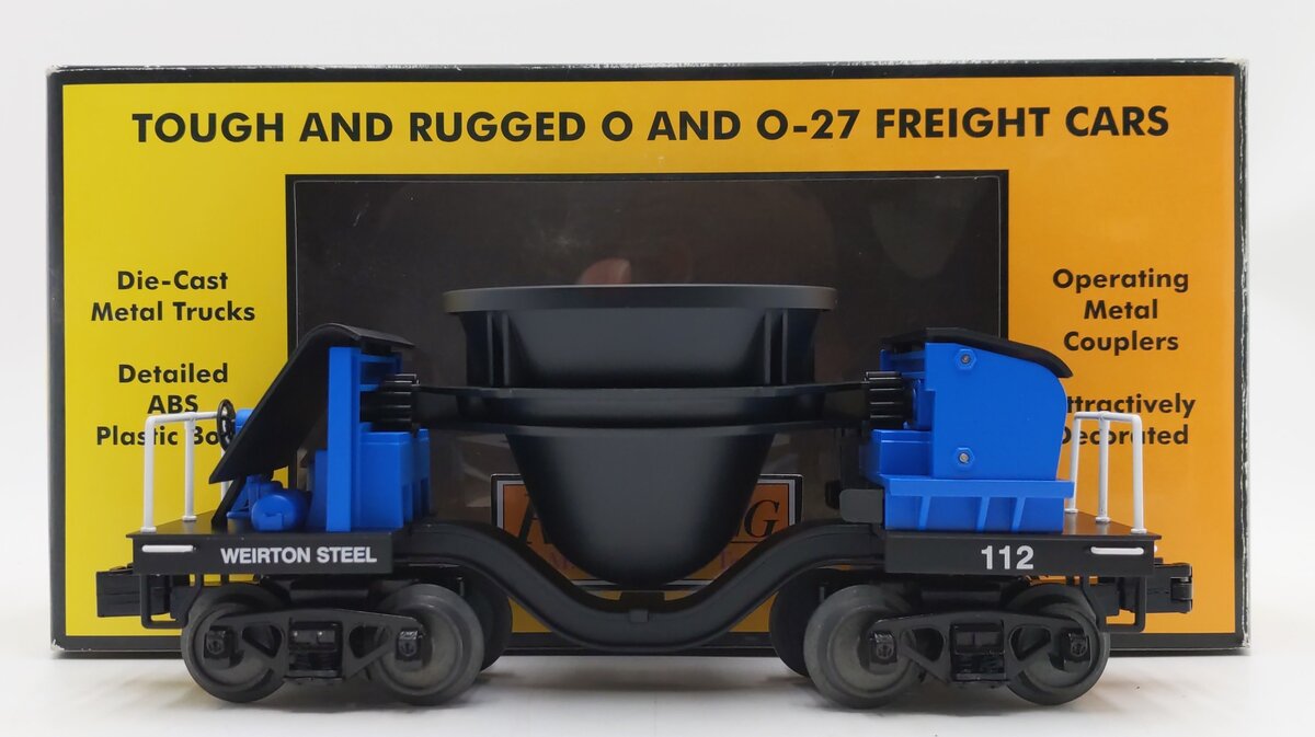 MTH 30-79476 O Gauge Weirton Steel Slag Car #112 EX/Box