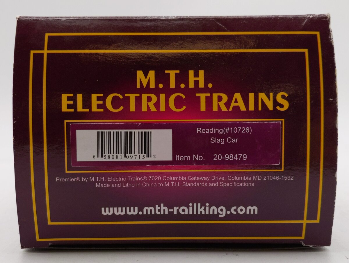 MTH 20-98479 O Gauge Reading Slag Car #10726 LN/Box