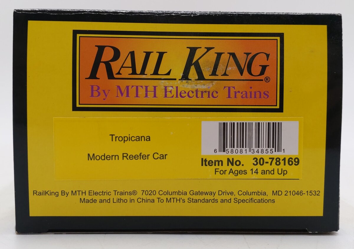 MTH 30-78169 O-27 Tropicana Modern Reefer Car #256 LN/Box