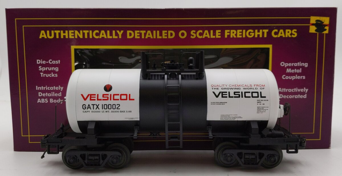 MTH 20-96215 O Gauge Velsicol 8000 Gallon Tank Car #10002 LN/Box